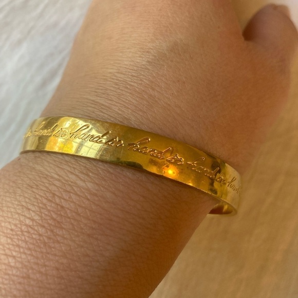 Kate Spade NY Jewelry - Kate Spade NY Strength in Numbers‎ Hand in Hand Inspirational Bangle Bracelet